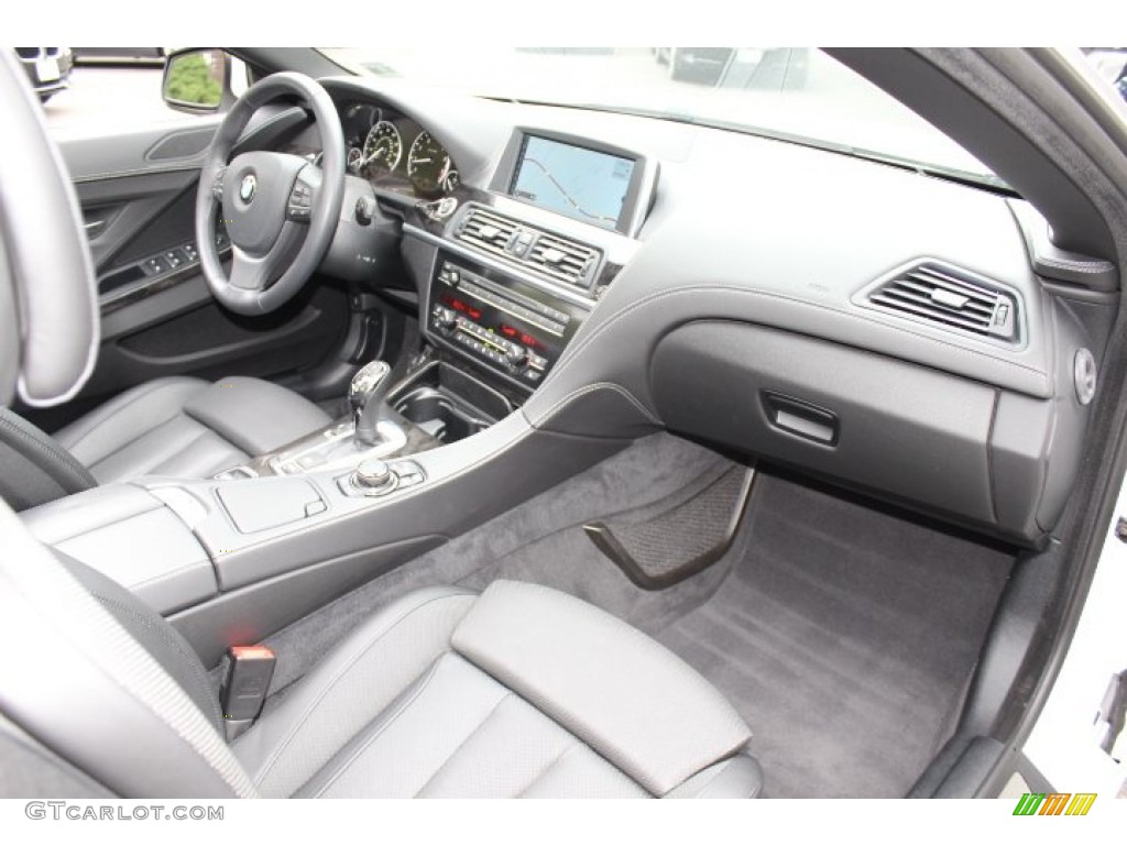 2012 BMW 6 Series 650i Convertible Black Nappa Leather Dashboard Photo #69420064