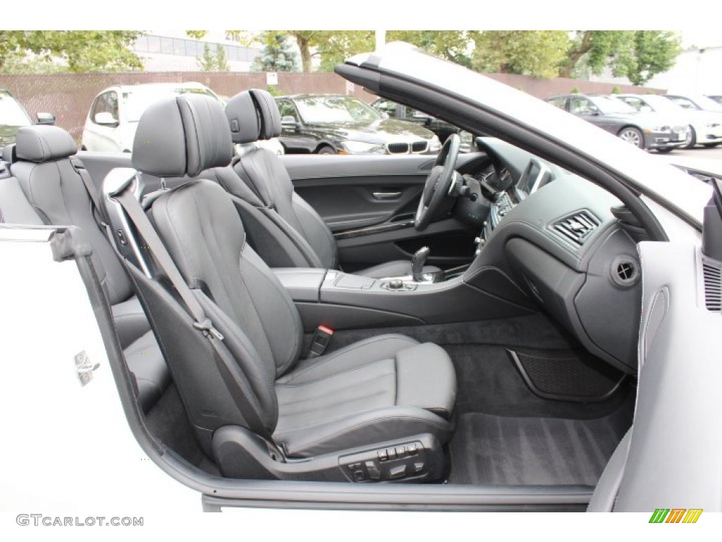 Black Nappa Leather Interior 2012 BMW 6 Series 650i Convertible Photo #69420073