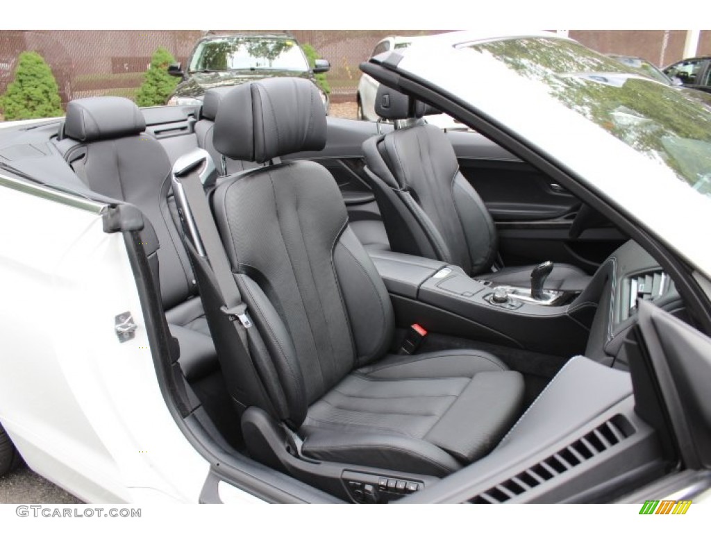 Black Nappa Leather Interior 2012 BMW 6 Series 650i Convertible Photo #69420082