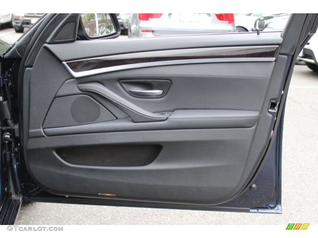 2012 BMW 5 Series 535i Sedan Black Door Panel Photo #69420901