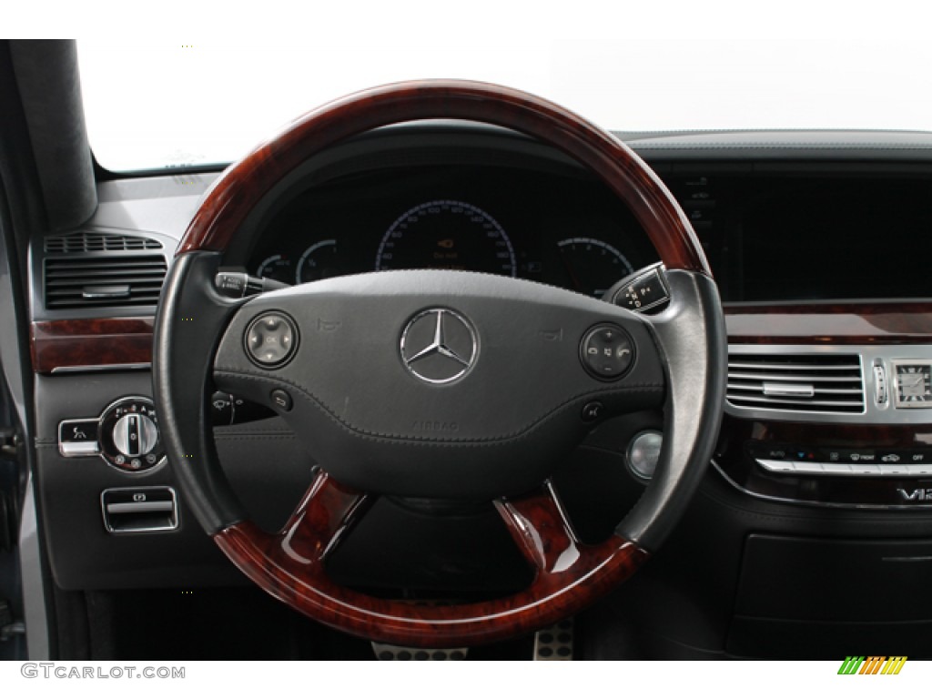 2007 Mercedes-Benz S 65 AMG Sedan Black Steering Wheel Photo #69421021