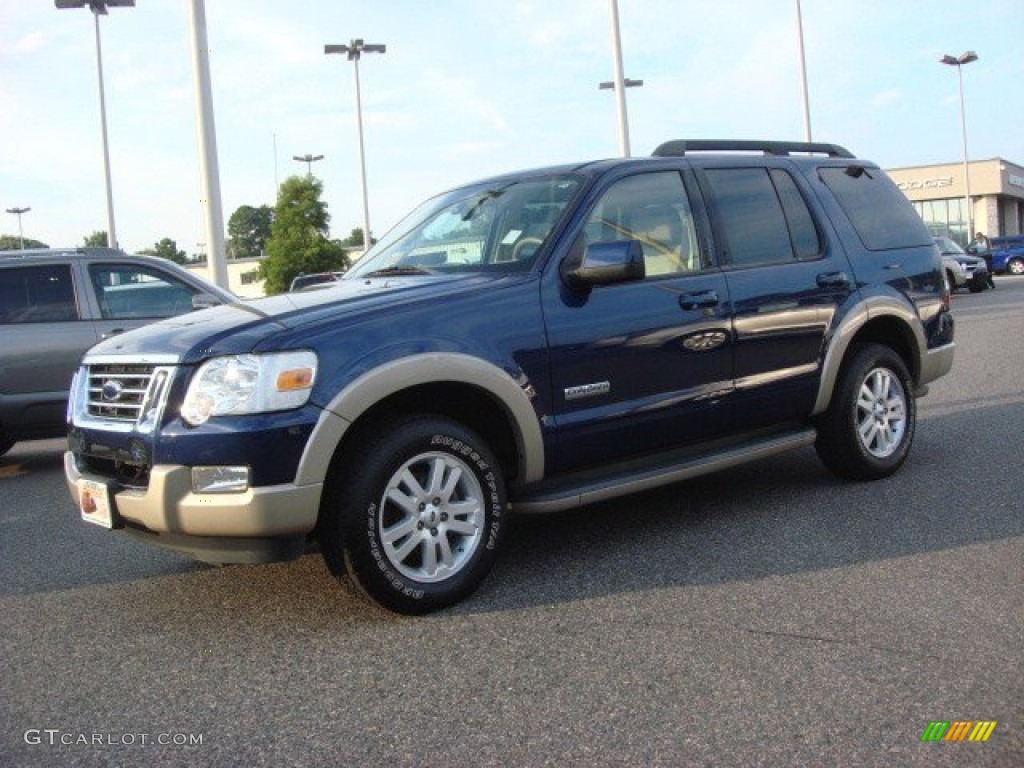 2008 Explorer Eddie Bauer 4x4 - Dark Blue Pearl Metallic / Camel photo #2