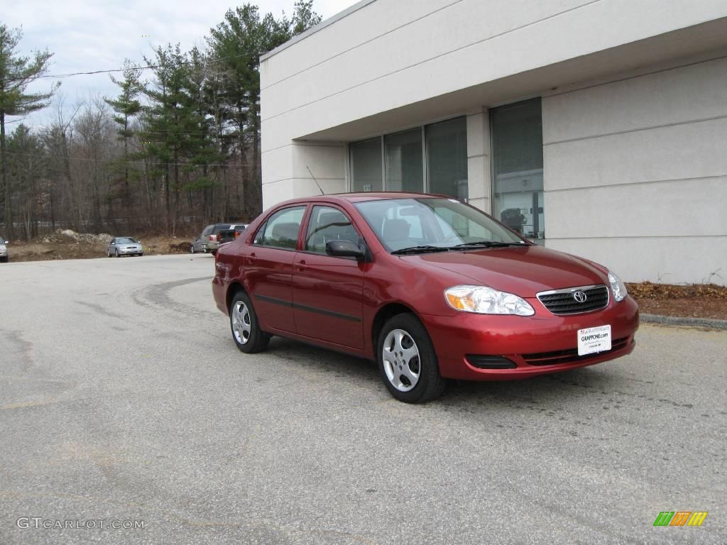 2008 Corolla CE - Barcelona Red / Beige photo #1