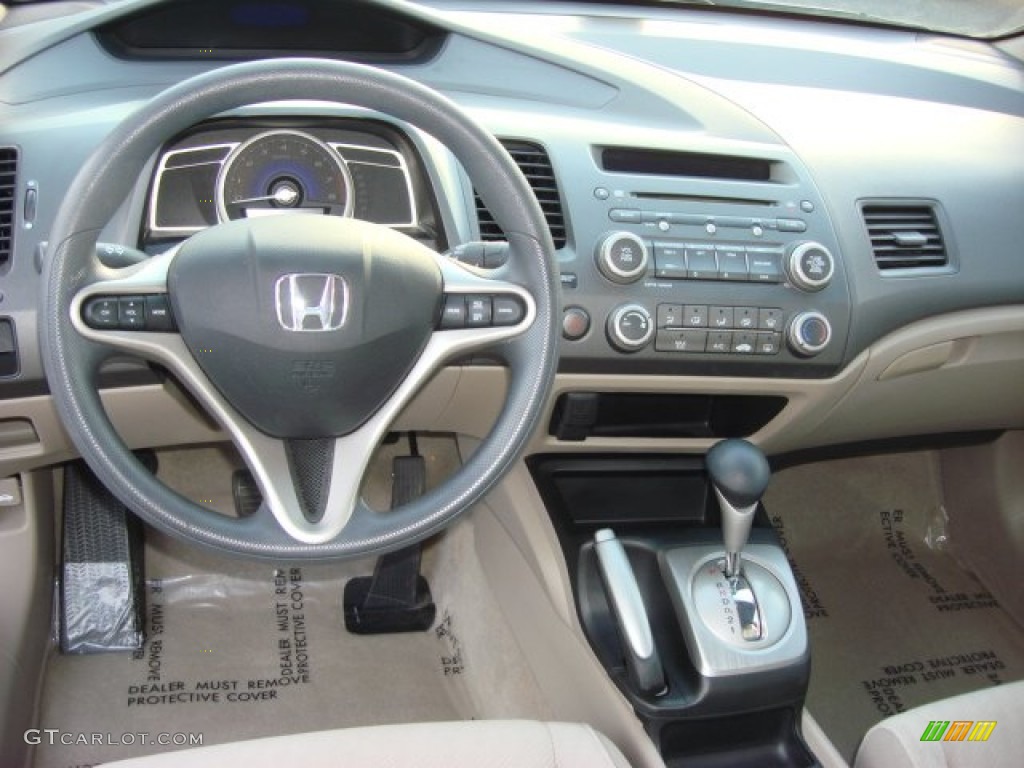 2009 Honda Civic EX Sedan Beige Dashboard Photo #69422512