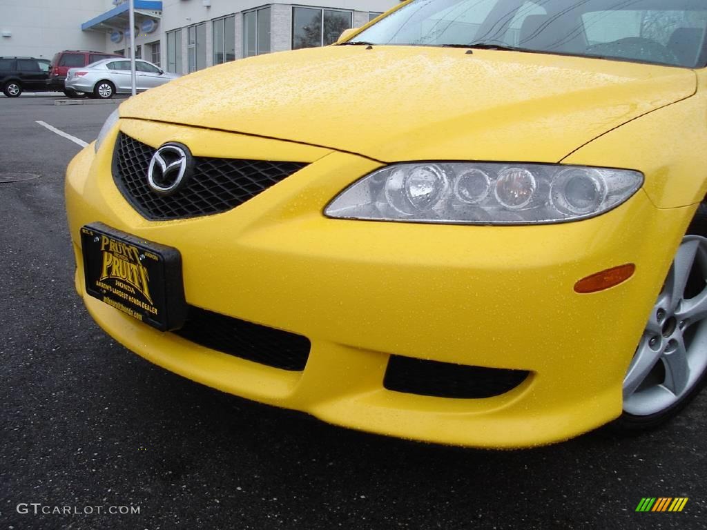 2003 MAZDA6 s Sedan - Speed Yellow / Black photo #9