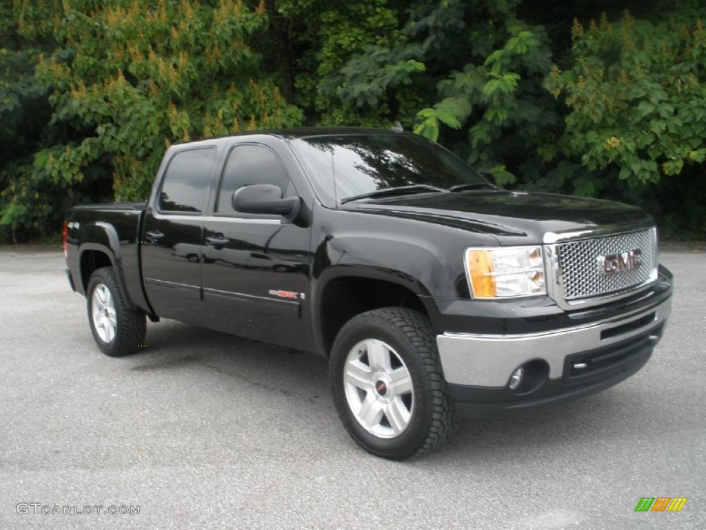 2008 Sierra 1500 SLT Crew Cab 4x4 - Onyx Black / Ebony photo #1