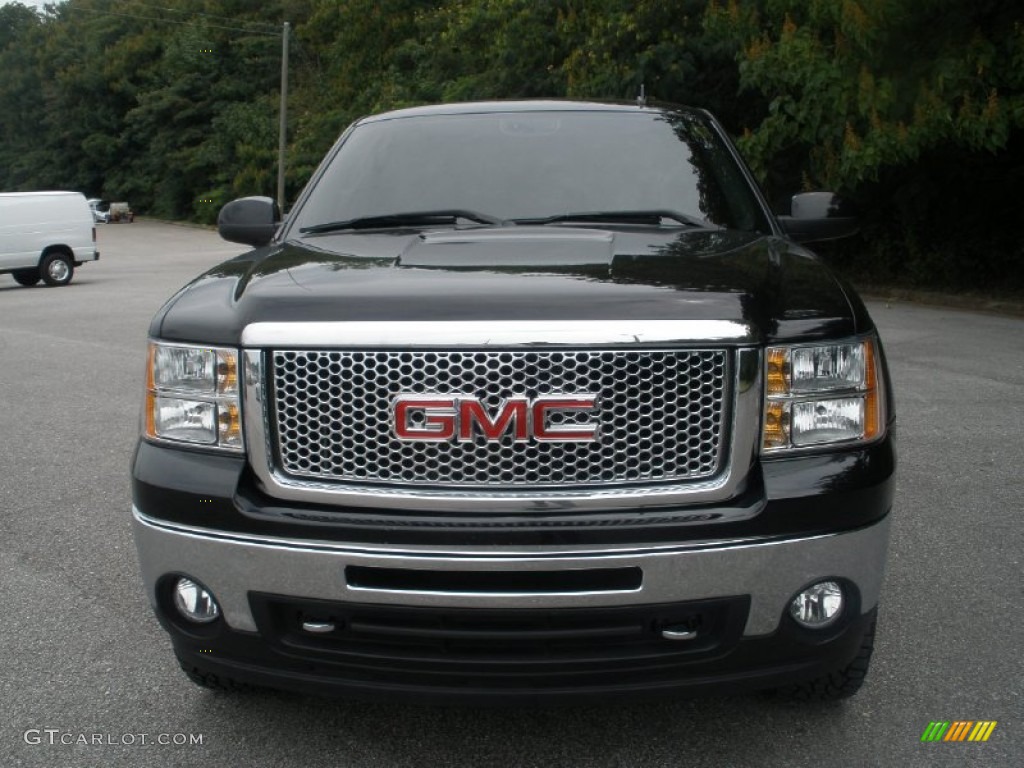 Onyx Black 2008 GMC Sierra 1500 SLT Crew Cab 4x4 Exterior Photo #69425737