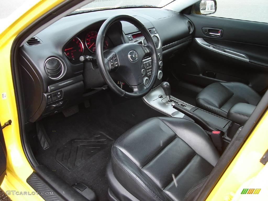 2003 MAZDA6 s Sedan - Speed Yellow / Black photo #23
