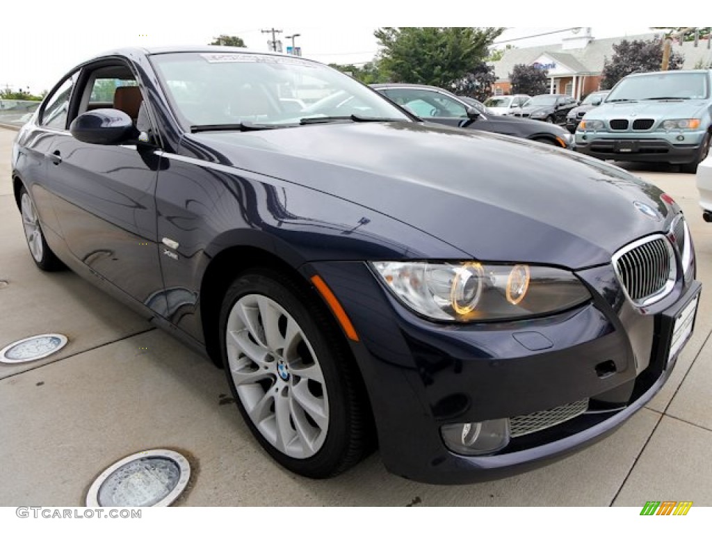 2009 3 Series 335xi Coupe - Monaco Blue Metallic / Saddle Brown Dakota Leather photo #7