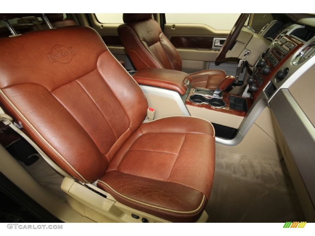 2009 F150 Lariat SuperCrew - Black / Chaparral Leather/Camel photo #47