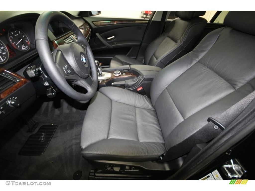 Black Interior 2008 BMW 5 Series 528i Sedan Photo #69427234