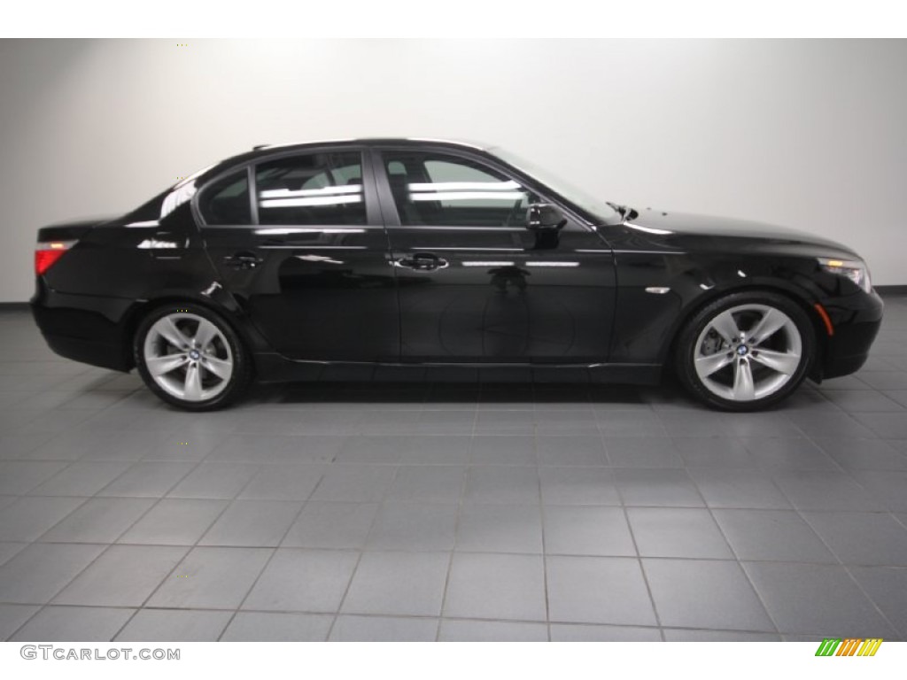 Jet Black 2008 BMW 5 Series 528i Sedan Exterior Photo #69427276