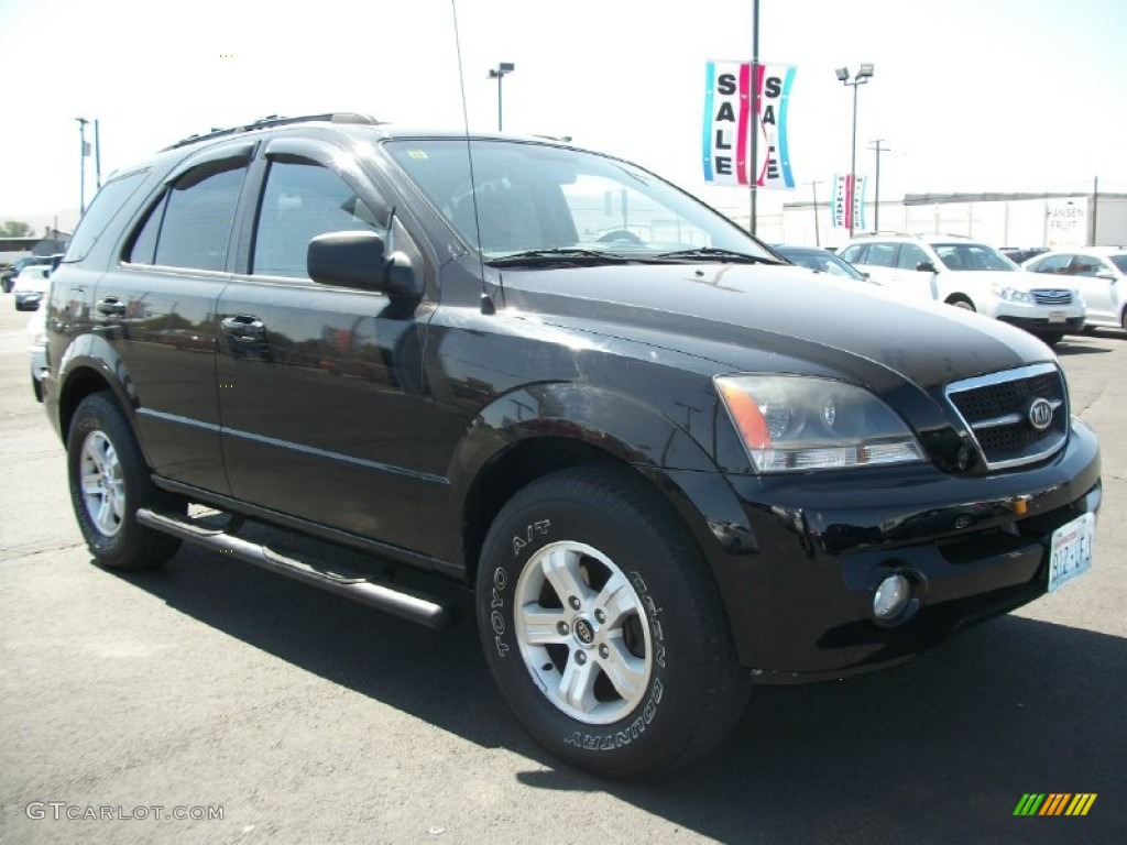 2005 Sorento LX 4WD - Ebony Black / Gray photo #1