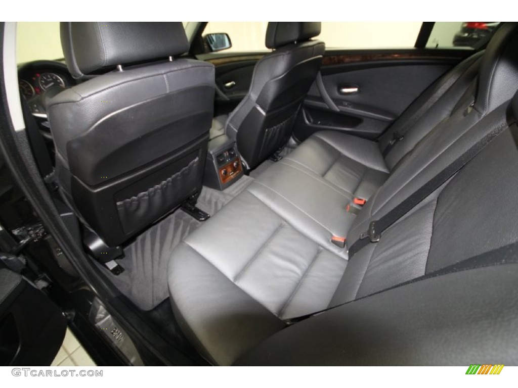 Black Interior 2008 BMW 5 Series 528i Sedan Photo #69427471