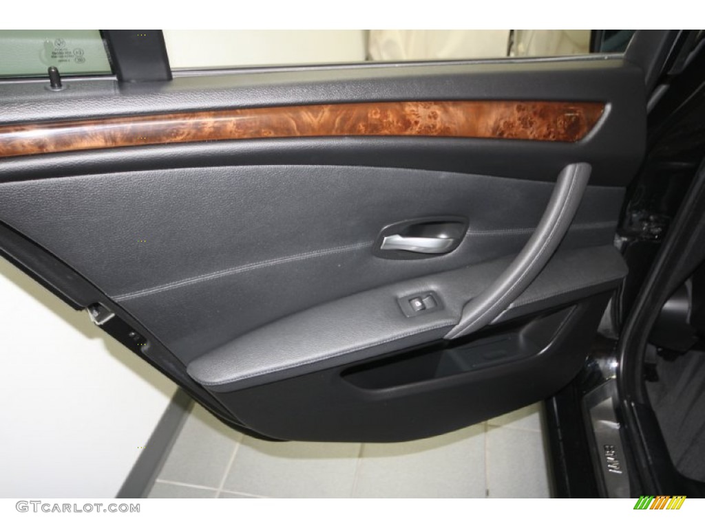 2008 BMW 5 Series 528i Sedan Black Door Panel Photo #69427480