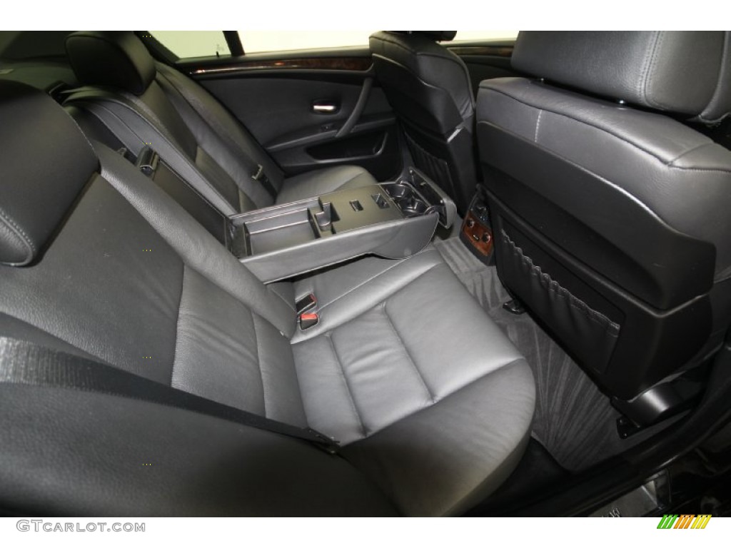 Black Interior 2008 BMW 5 Series 528i Sedan Photo #69427534