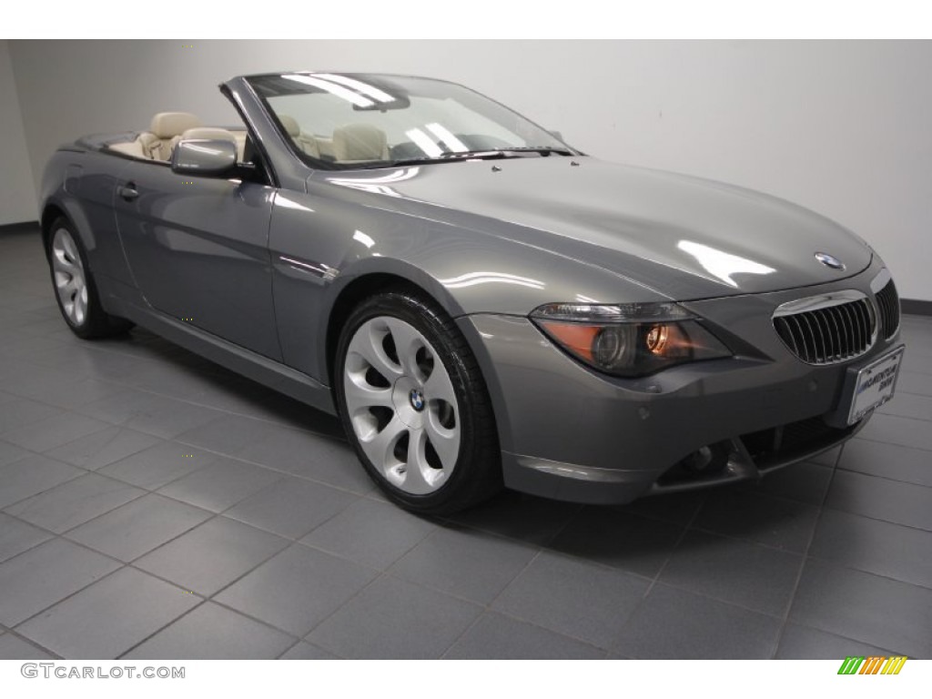 2007 6 Series 650i Convertible - Stratus Grey Metallic / Cream Beige photo #1