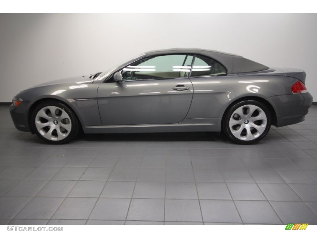 2007 6 Series 650i Convertible - Stratus Grey Metallic / Cream Beige photo #2