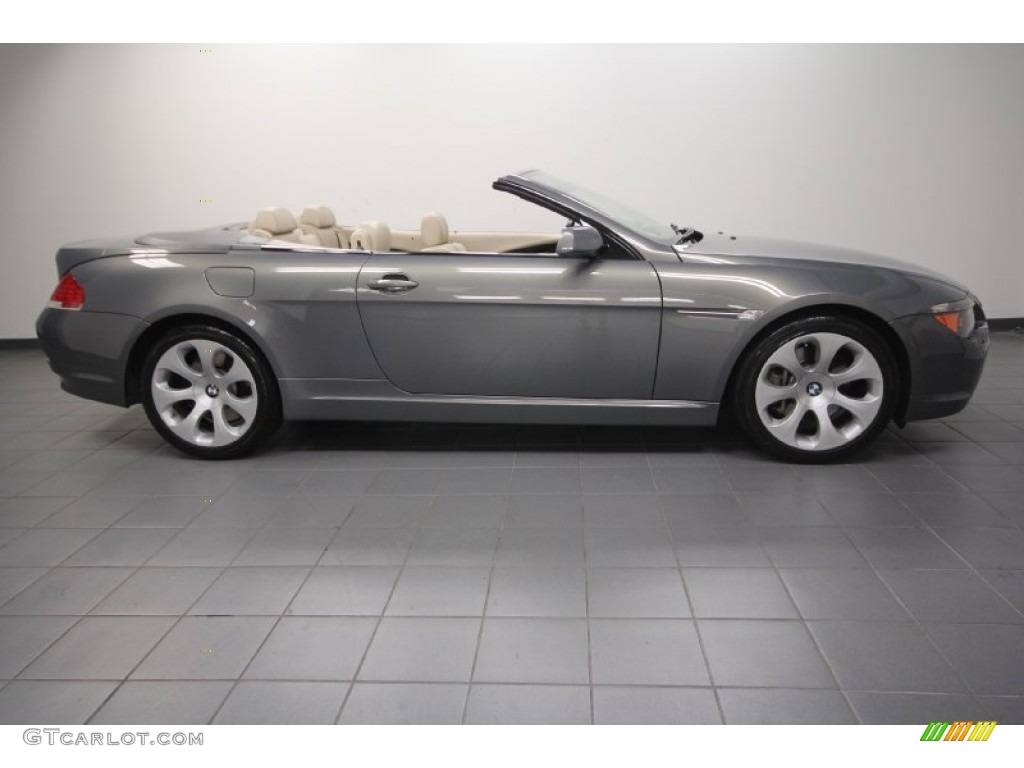 2007 6 Series 650i Convertible - Stratus Grey Metallic / Cream Beige photo #7