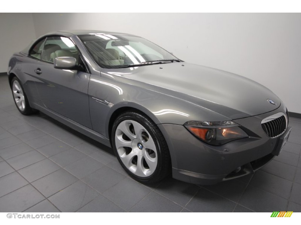 2007 6 Series 650i Convertible - Stratus Grey Metallic / Cream Beige photo #9