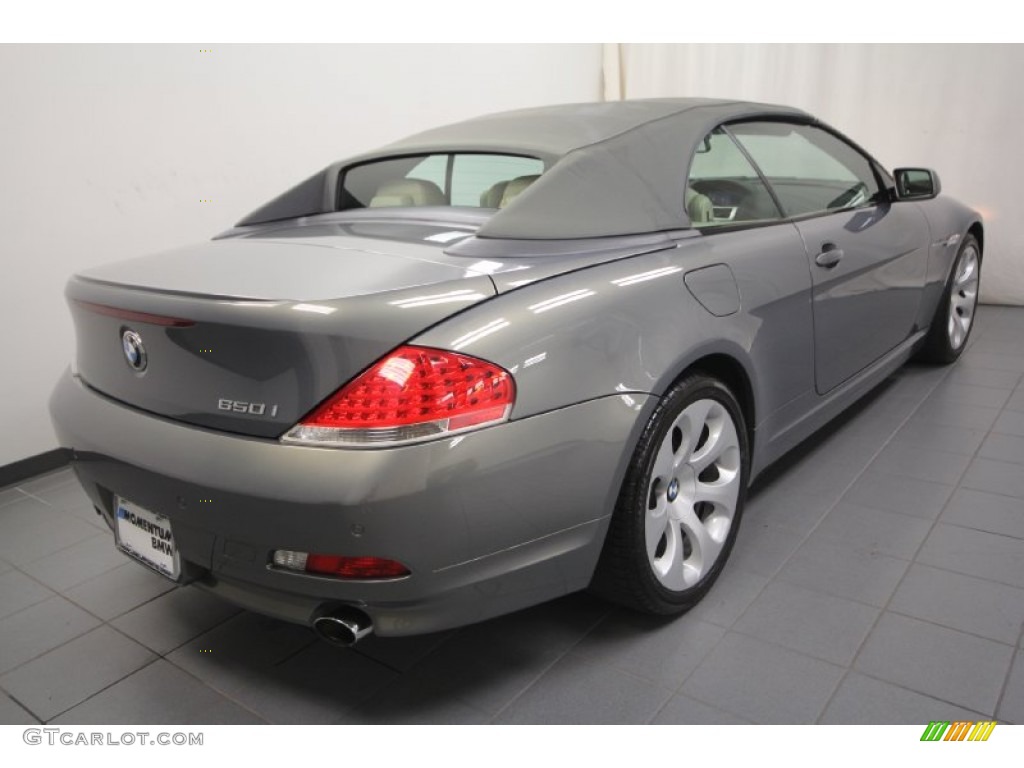 2007 6 Series 650i Convertible - Stratus Grey Metallic / Cream Beige photo #11