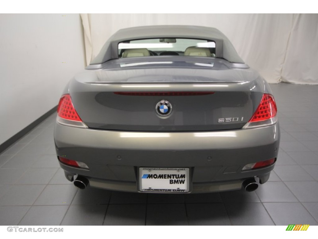 2007 6 Series 650i Convertible - Stratus Grey Metallic / Cream Beige photo #12