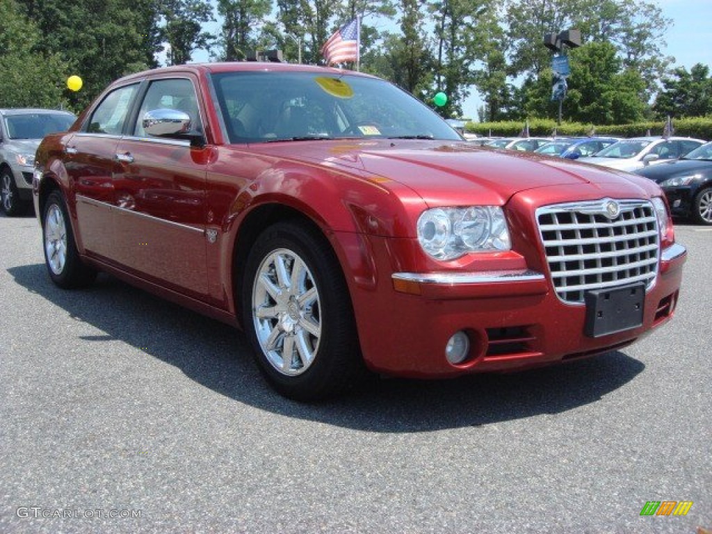 2007 300 C HEMI - Inferno Red Crystal Pearlcoat / Dark Slate Gray/Light Graystone photo #1