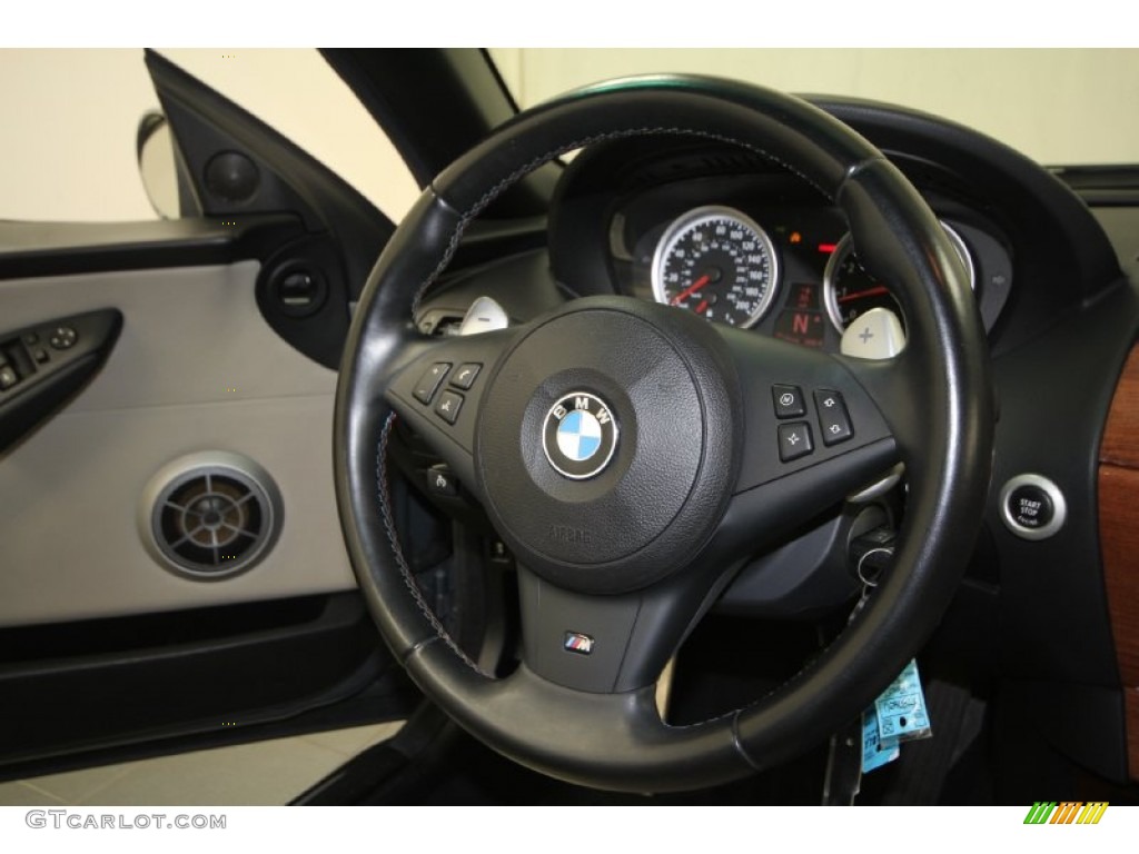 2007 BMW M6 Convertible Sepang Beige Steering Wheel Photo #69430837