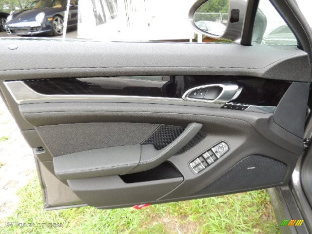 2013 Porsche Panamera V6 Black Door Panel Photo #69431158