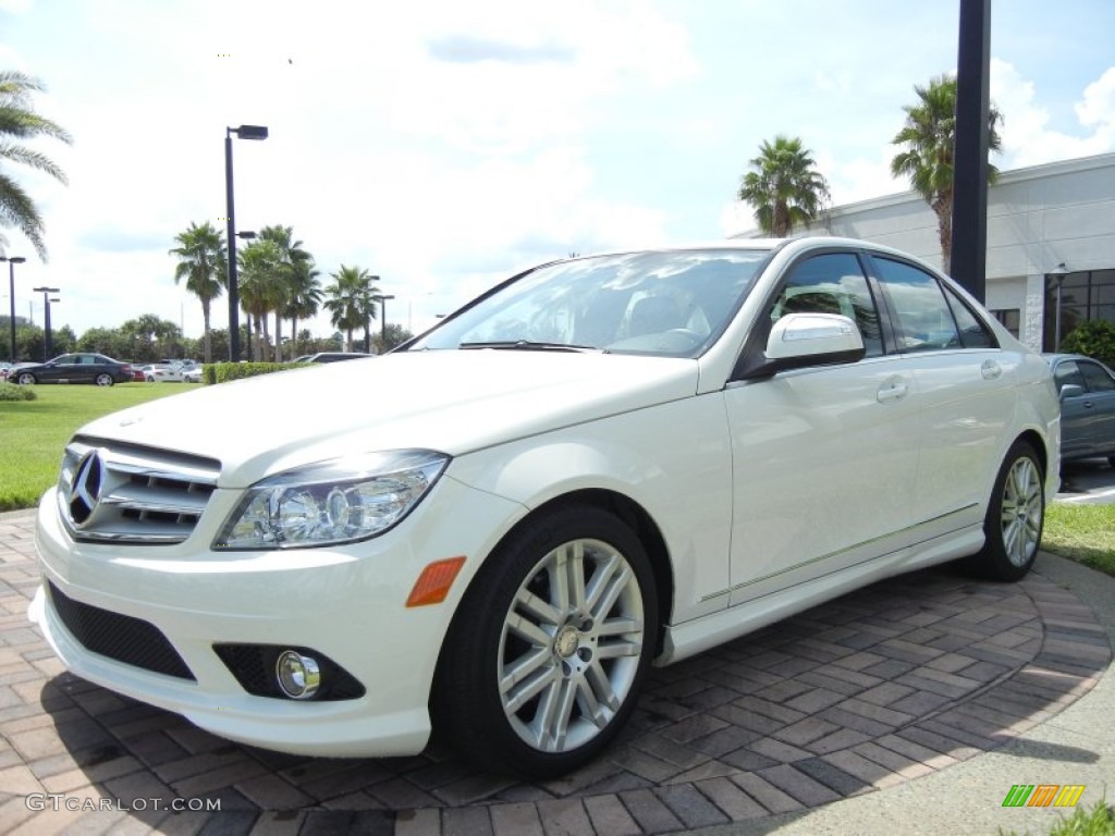 Arctic White 2009 Mercedes-Benz C 300 Sport Exterior Photo #69432438