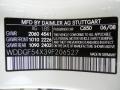 650: Arctic White 2009 Mercedes-Benz C 300 Sport Color Code