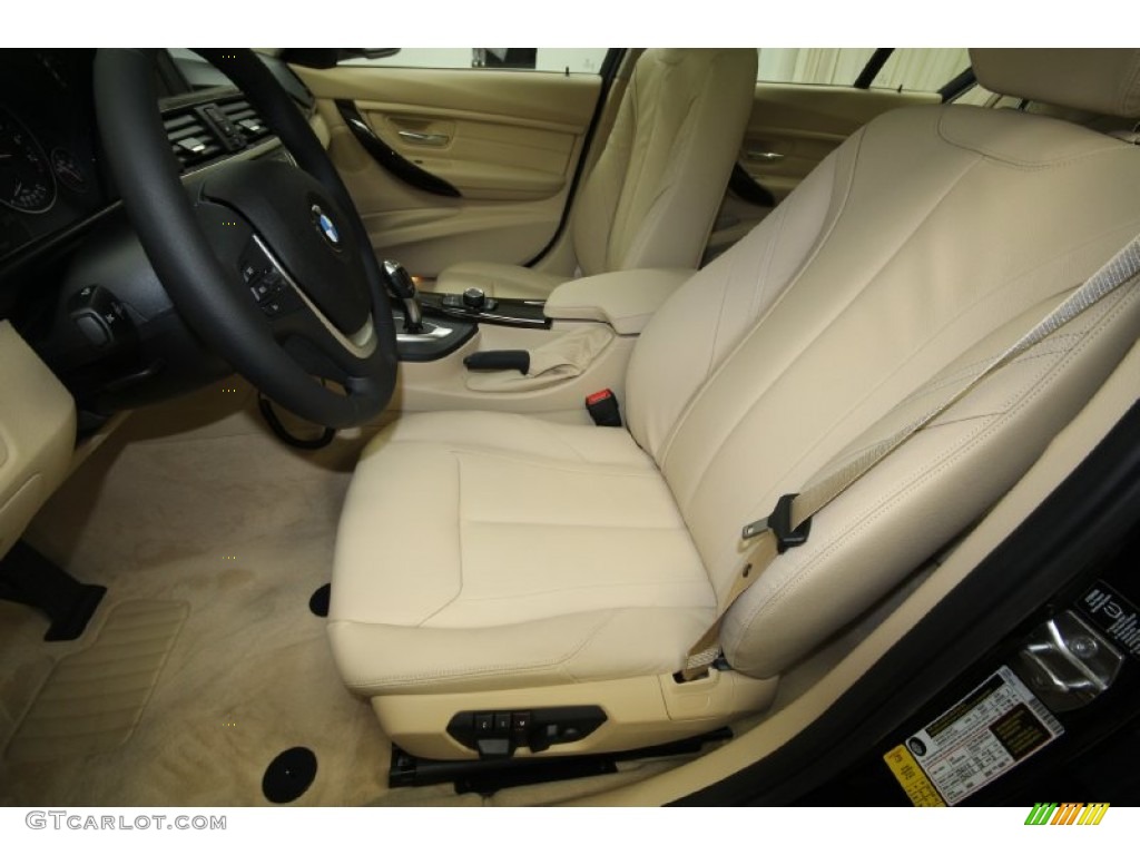 2013 3 Series 328i Sedan - Black Sapphire Metallic / Veneto Beige photo #3