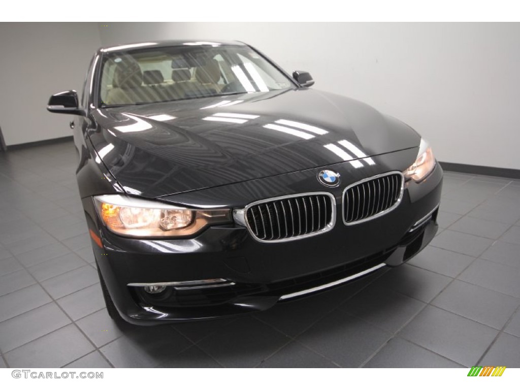 2013 3 Series 328i Sedan - Black Sapphire Metallic / Veneto Beige photo #5