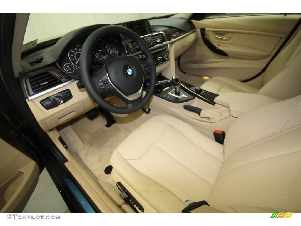 2013 3 Series 328i Sedan - Black Sapphire Metallic / Veneto Beige photo #11