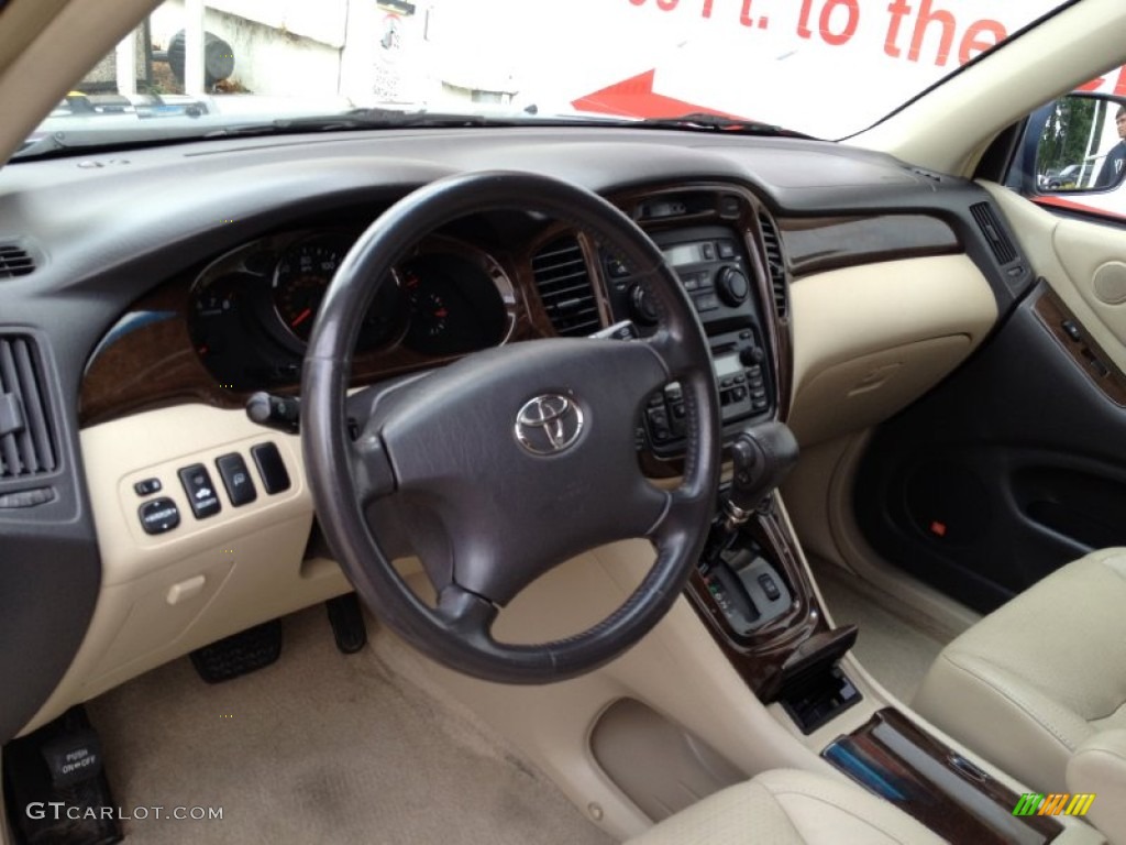 Ivory Interior 2002 Toyota Highlander V6 4WD Photo #69433297