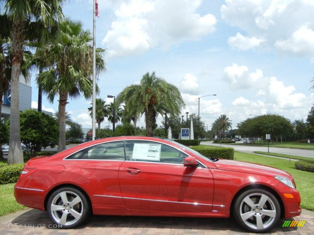 2013 E 350 Coupe - Mars Red / Almond/Mocha photo #1