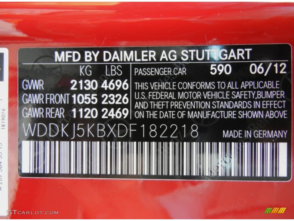 2013 E Color Code 590 for Mars Red Photo #69433720