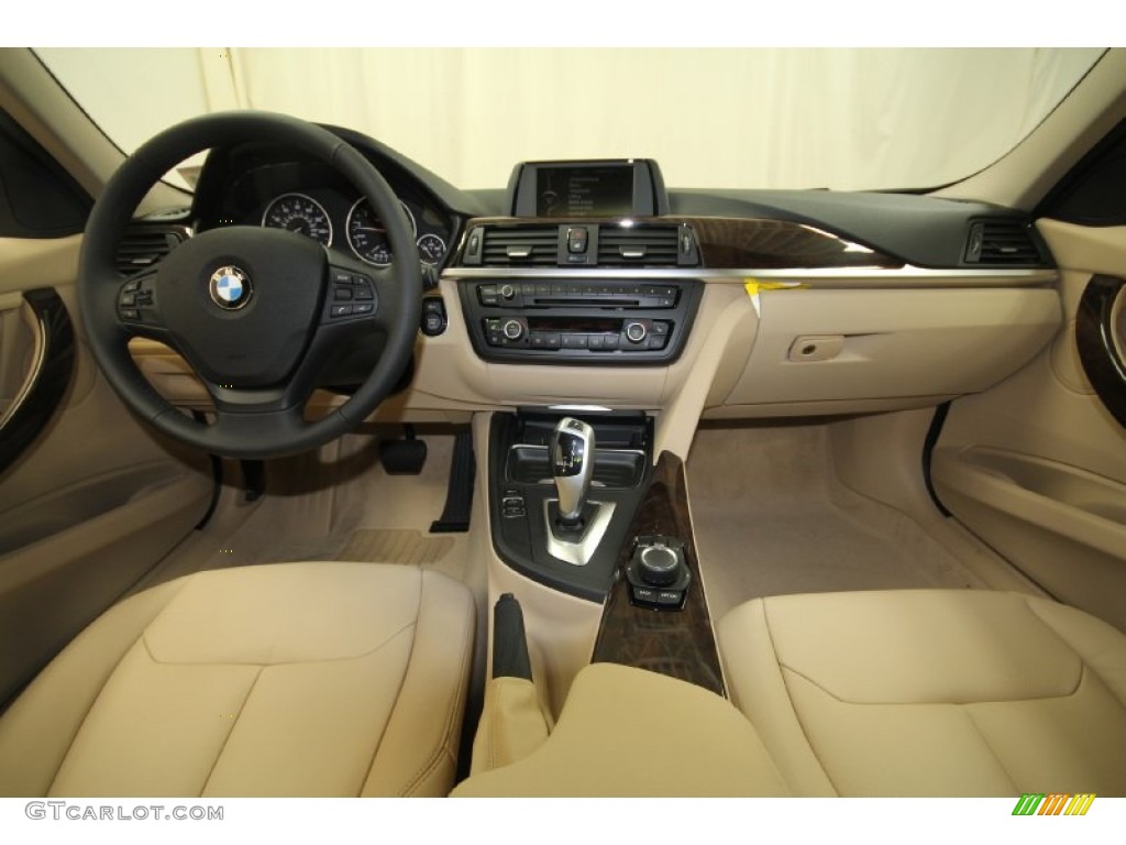 2013 BMW 3 Series 328i Sedan Venetian Beige Dashboard Photo #69433861