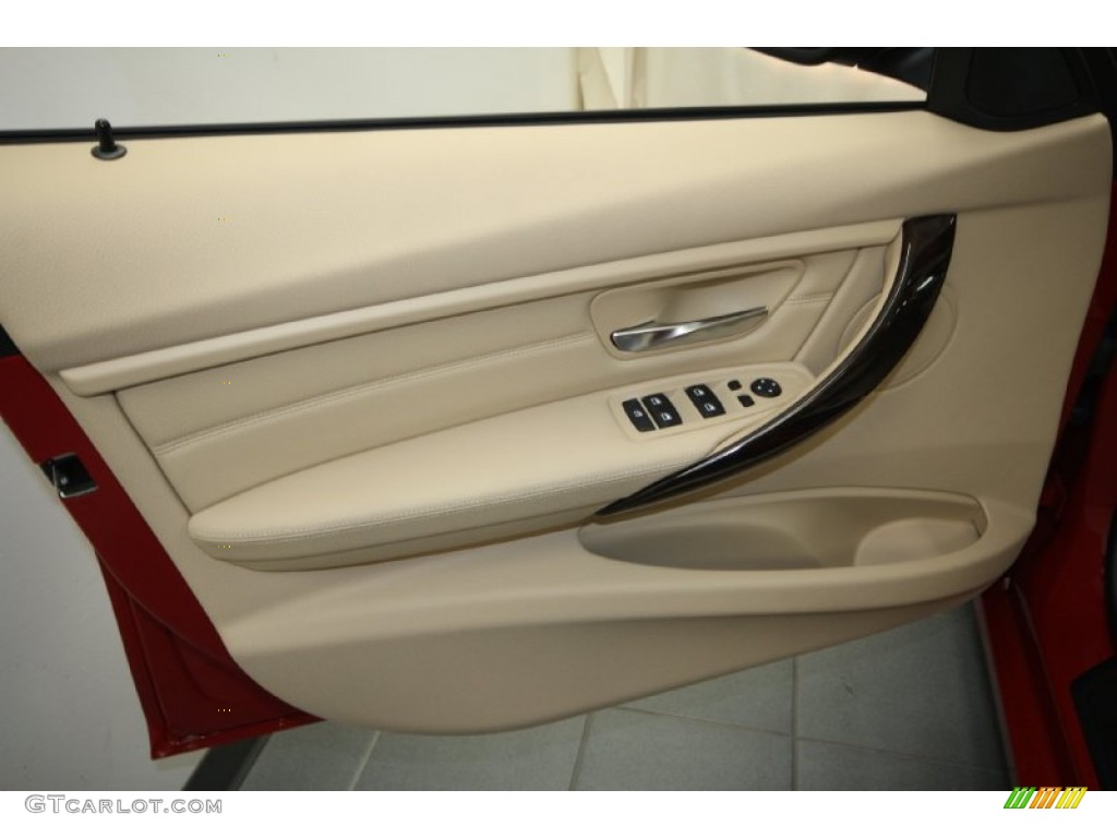 2013 BMW 3 Series 328i Sedan Venetian Beige Door Panel Photo #69433939