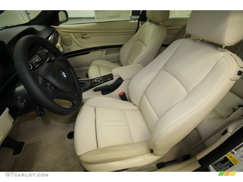 Cream Beige Interior 2013 BMW 3 Series 335i Coupe Photo #69434071