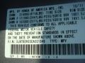 NH743M: Palladium Metallic 2012 Acura RDX Technology Color Code
