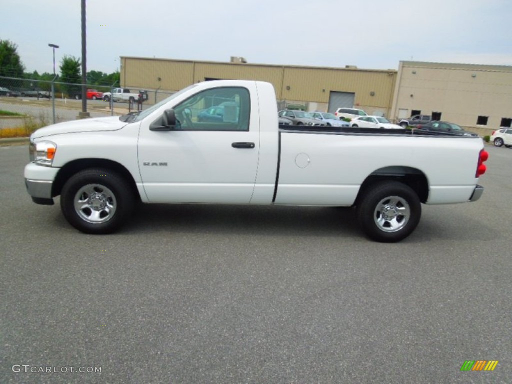 2008 Ram 1500 SLT Regular Cab - Bright White / Medium Slate Gray photo #2