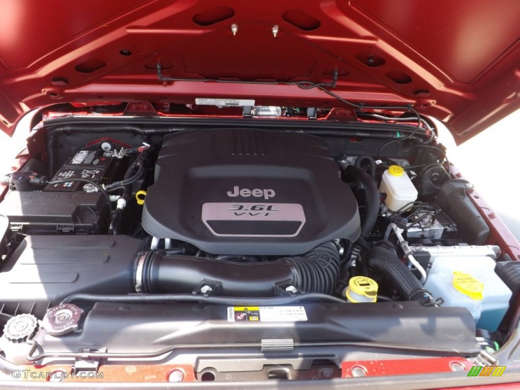 2013 Jeep Wrangler Unlimited Sport S 4x4 3.6 Liter DOHC 24-Valve VVT Pentastar V6 Engine Photo #69436462