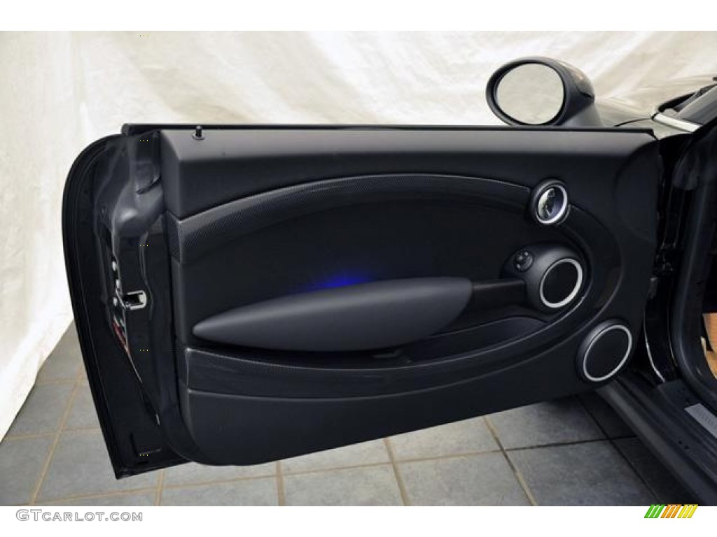 2013 Mini Cooper S Roadster Carbon Black Door Panel Photo #69436705