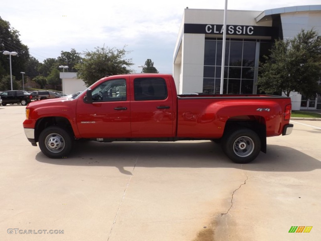 2013 Sierra 3500HD Crew Cab 4x4 Dually - Fire Red / Dark Titanium photo #2