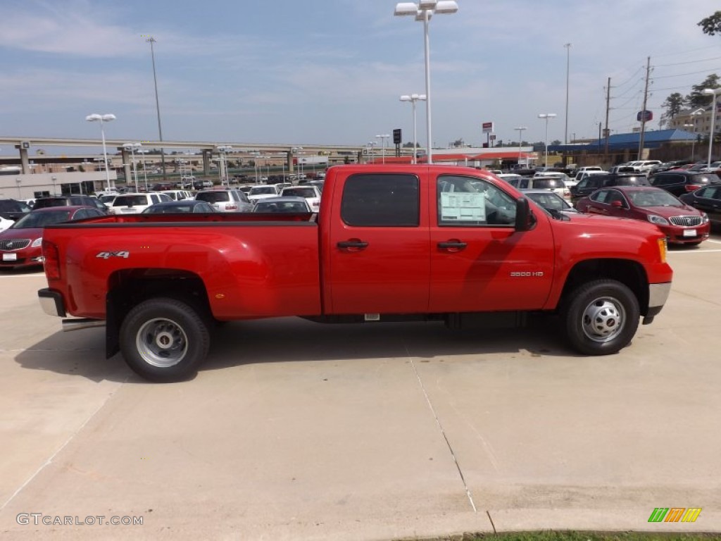 2013 Sierra 3500HD Crew Cab 4x4 Dually - Fire Red / Dark Titanium photo #6
