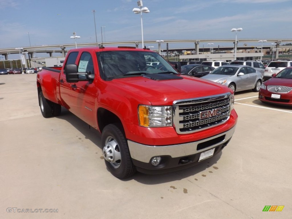 2013 Sierra 3500HD Crew Cab 4x4 Dually - Fire Red / Dark Titanium photo #7