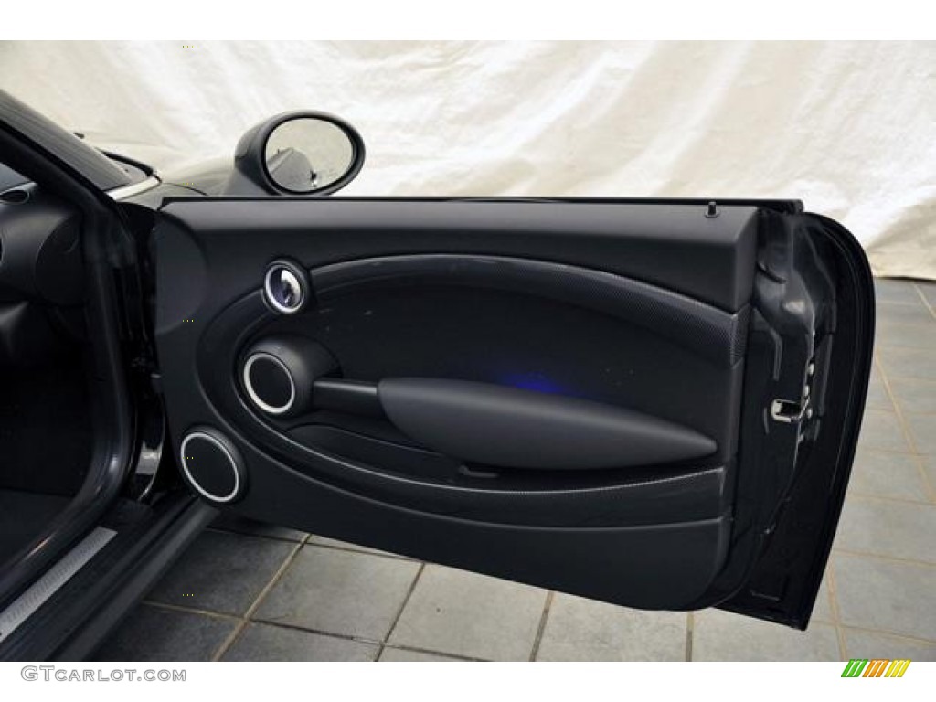 2013 Mini Cooper S Roadster Carbon Black Door Panel Photo #69436819