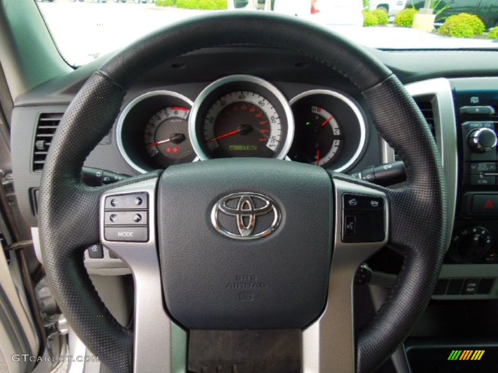 2012 Toyota Tacoma V6 TRD Sport Double Cab 4x4 Graphite Steering Wheel Photo #69436927