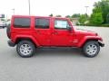 Deep Cherry Red Crystal Pearl 2013 Jeep Wrangler Unlimited Sahara 4x4 Exterior